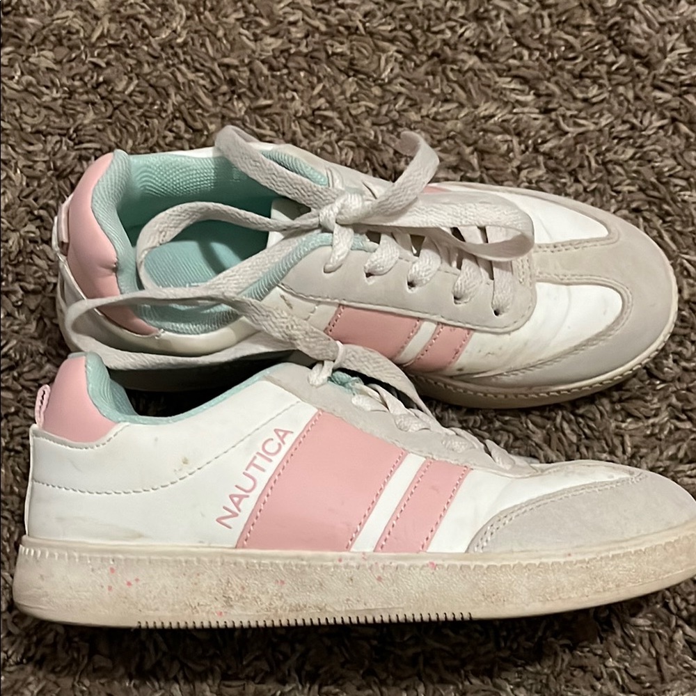 Nautica Kids' Pink and White Sneakers
